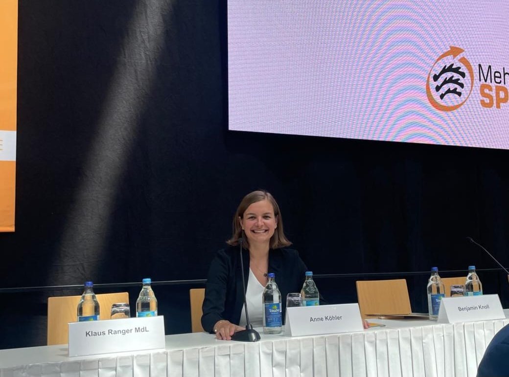 Anne Köhler beim 34. Landessportbundtag des Württembergischen Landessportbundes (WLSB) in Stuttgart.
