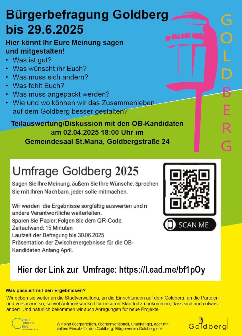 Das Plakat lädt ein.