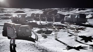 Ein AKW auf dem Mond könnte die benötigte stabile Stromversorgung für künftige Mondmissionen bereitstellen, wenn dort während der rund zweiwöchigen Dunkelphase zwischen Untergang und Aufgang der Sonne keine Solarenergie geschöpft werden kann.