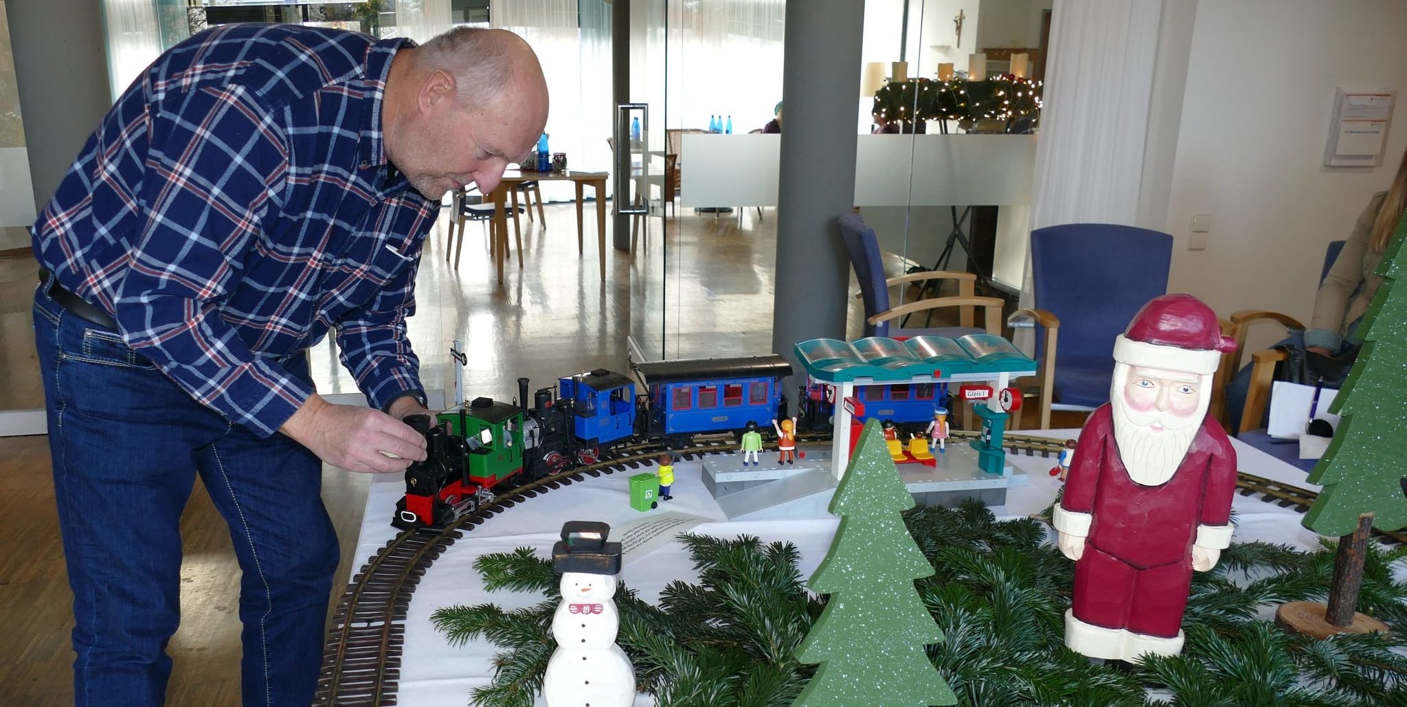 Manfred Gögelein und seine Lehmann-Großbahn.