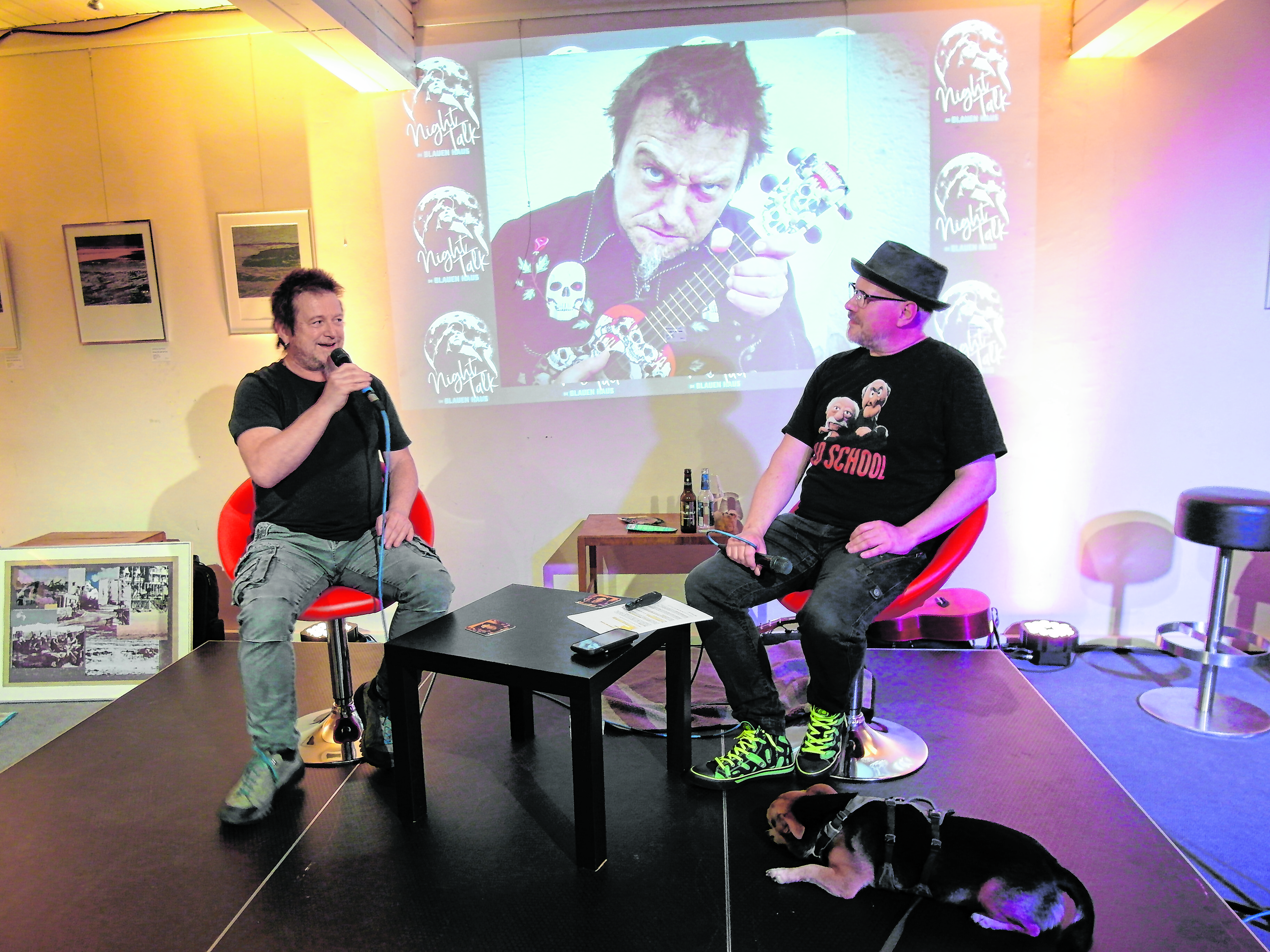 Jens Heckermann und Steffen Volkmer beim Night Talk im Böblinger Blauen Haus.