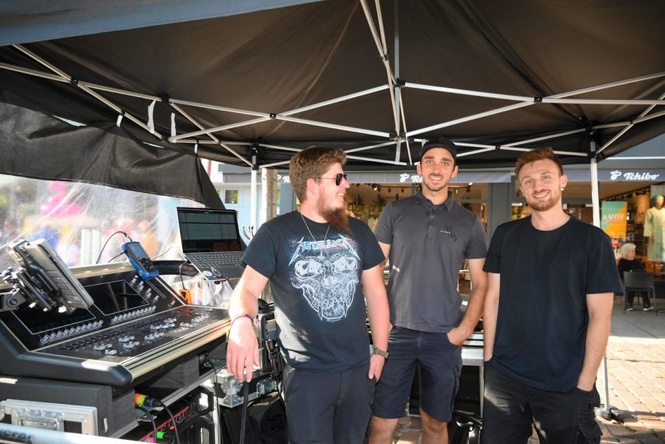 Technik für Sifi rockt: Johannes Walther, Mark Maiwald und Max Schwab (von links).