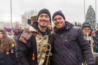 Buntes Treiben beim Fasnetswecken in Böblingen.