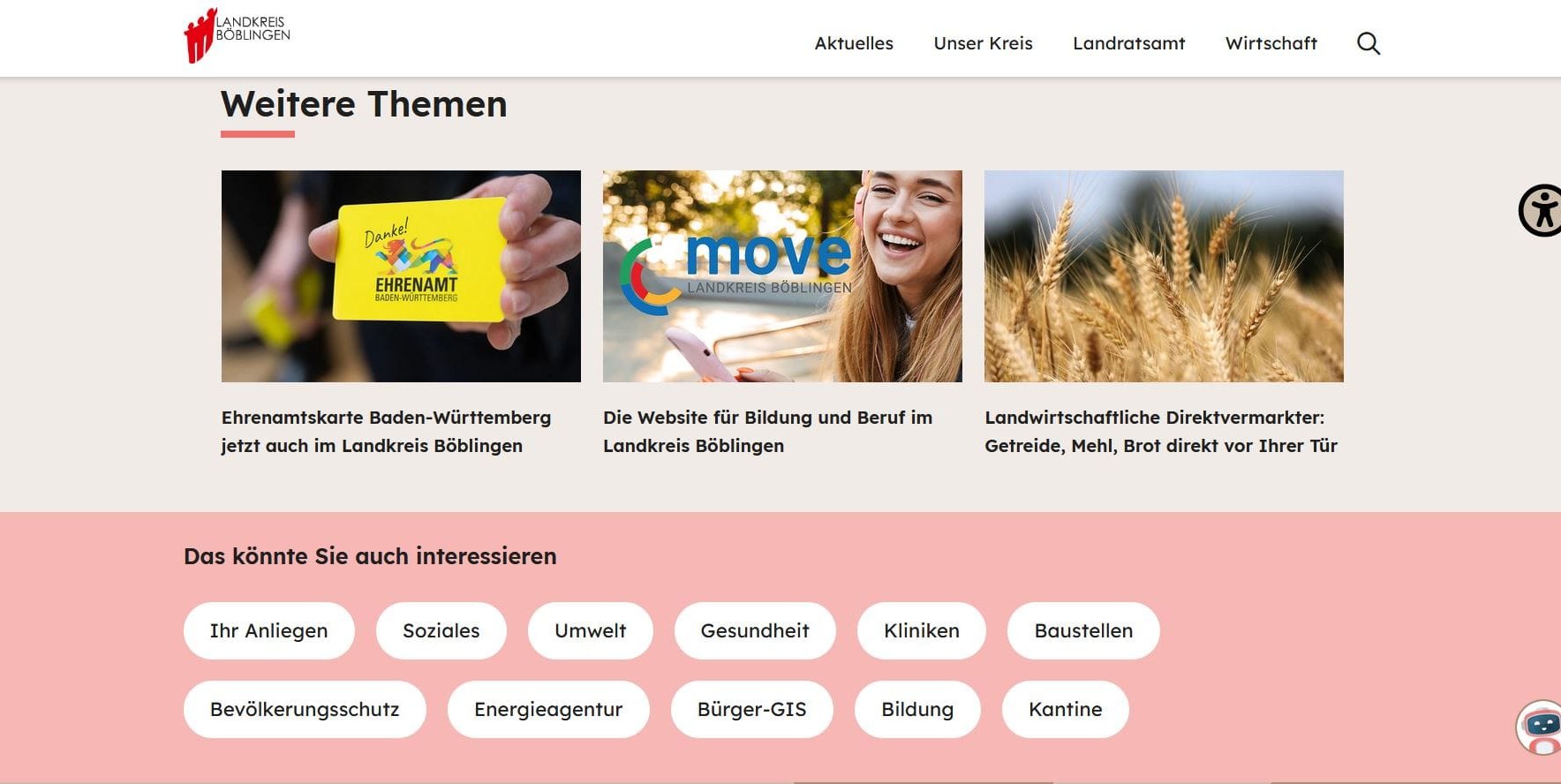 Verschiedene Menüpunkte erleichtern die Navigation.