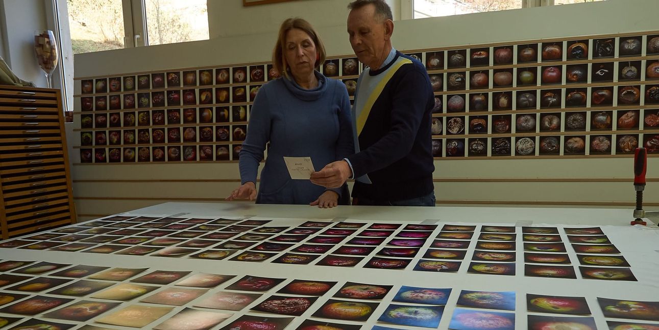 Silvia Eisele und Achim Großmann im Ars Cubis-Atelier.