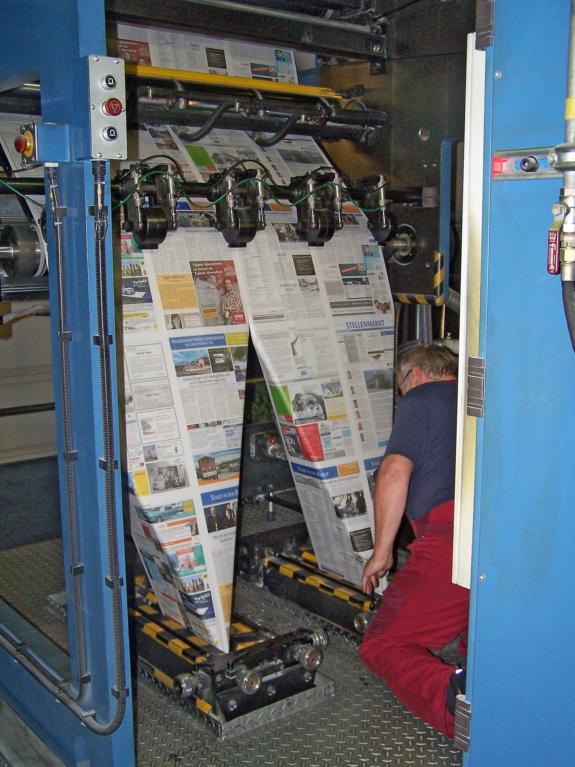 Im Z-Druck werden die SZ/BZ, das Wochenblatt und viele andere Produkte gedruckt. Bild: Steiner/A