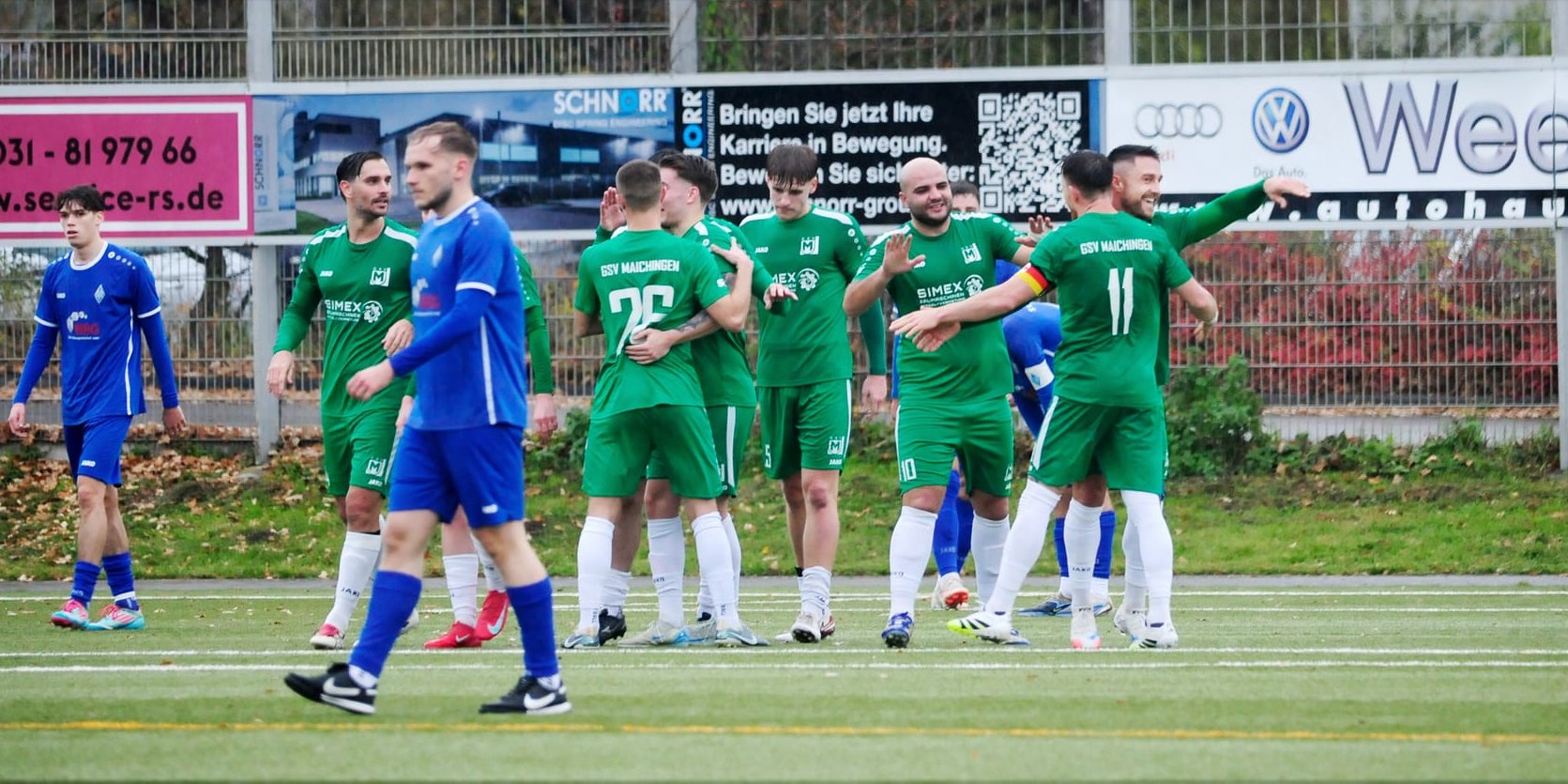 In der Vorrunde durften die Maichinger Landesliga-Fußballer einen 4:3-Sieg gegen die SV Böblingen bejubeln.