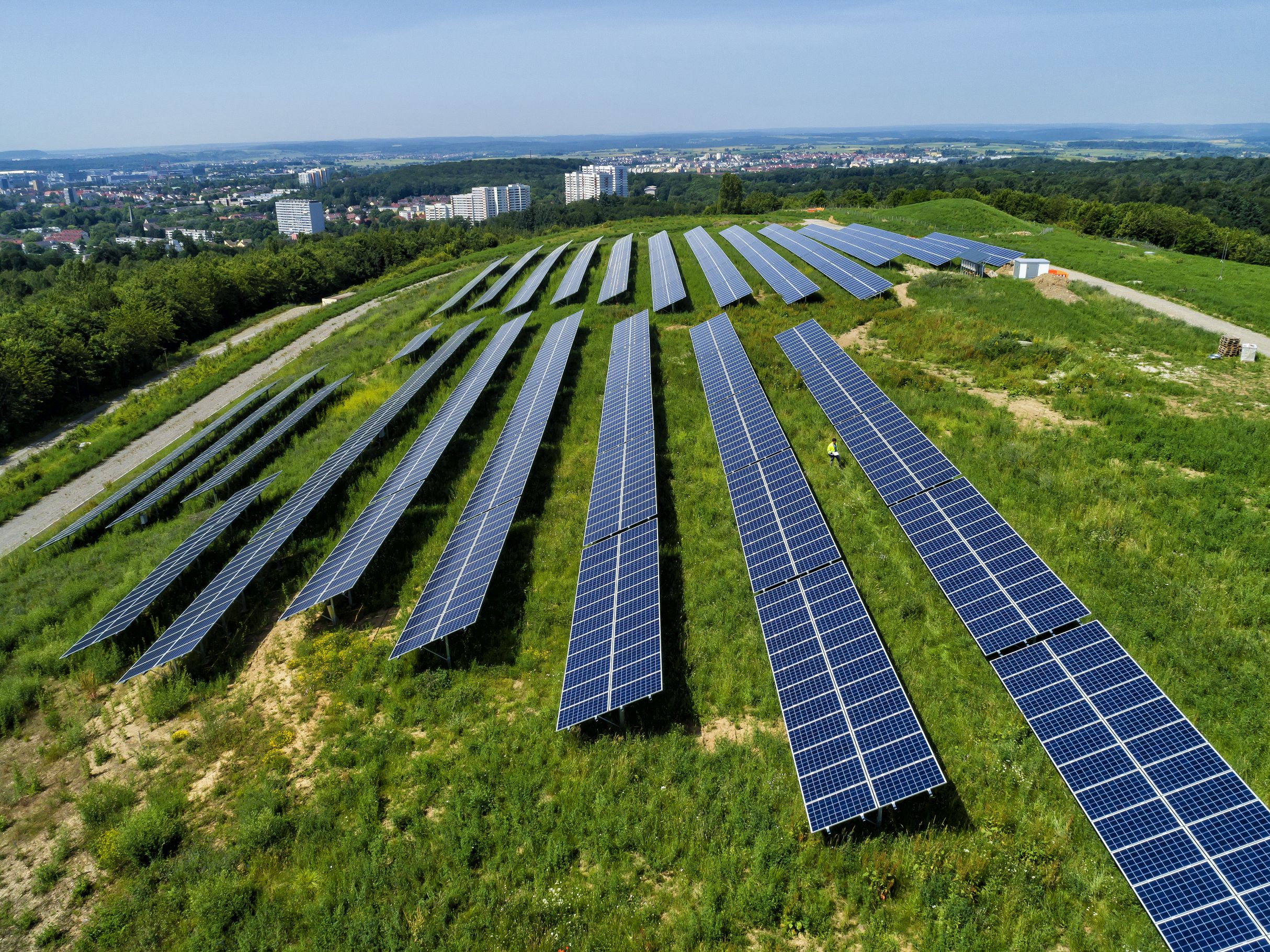 Photovoltaik auf der Dachsklinge: Die erneuerbaren Energien sind ein Schwerpunkt der Grünen.