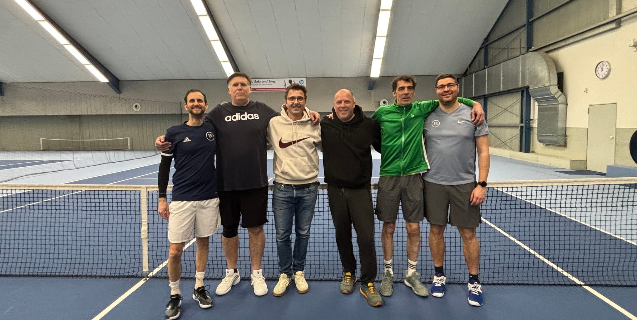 Meister: Stefan Talmon-Gros, Tobias Aickelin, Axel Schöck, Lars Schmitt, Pablo Ulrich und Florian Wörner (von links)