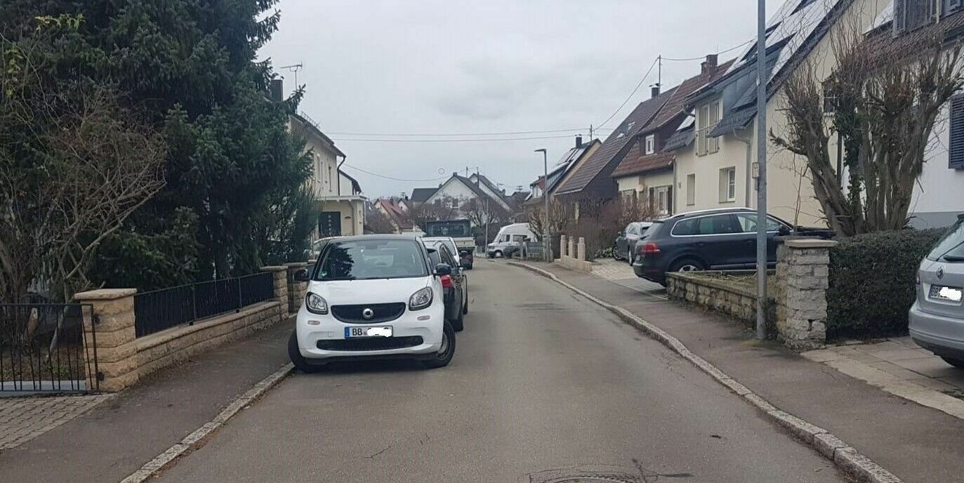 Dieses Foto zeigt die Renninger Straße kurz vor der Kontrolle Mitte Januar.        Bild: z