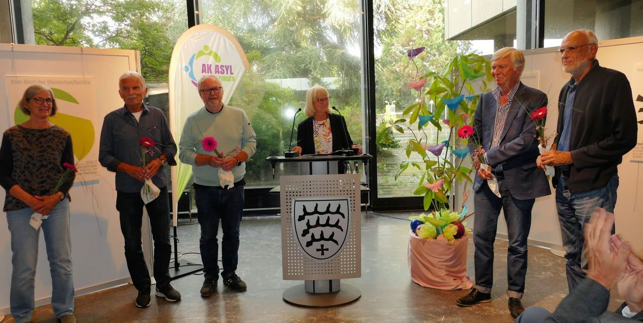 Von Anfang an beim AK Asyl dabei (von links): Ruth Dalheimer, Dieter Dalheimer, Herbert Bellem, Sabine Mundle, Axel Noltin und Michael Rücker. Nicht auf dem Bild Andreas Arndt und Peter Koop.