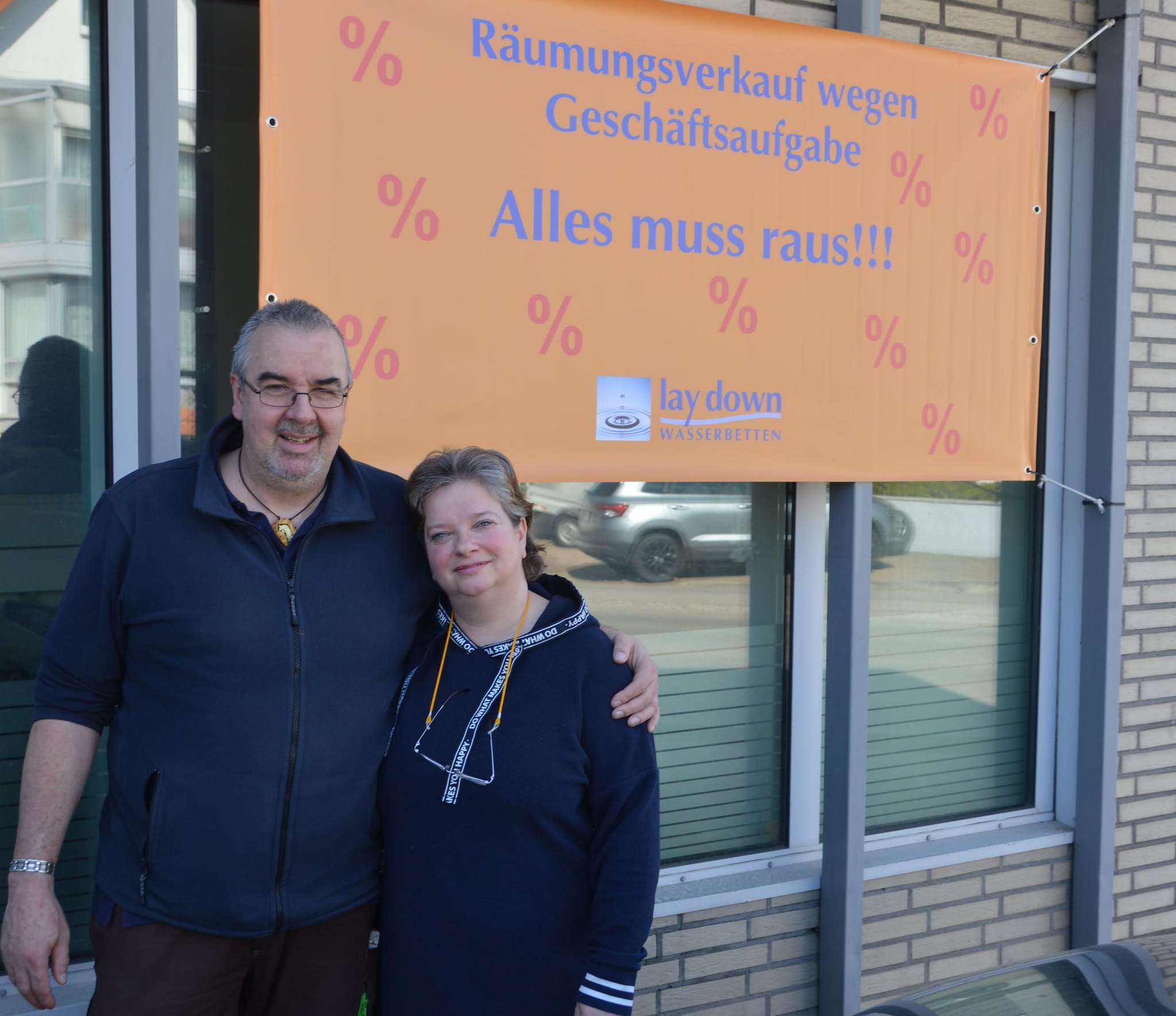 Jeannette und Florian Grünewald müssen ihren Wasserbetten-Laden schweren Herzens schließen.