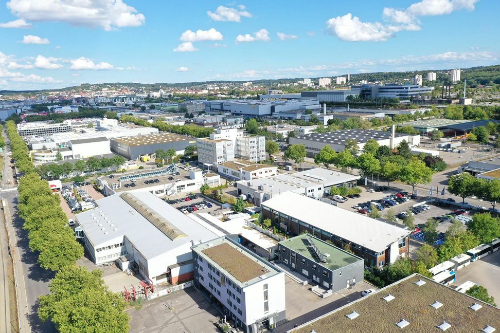 Auf der Böblinger Hulb befinden sich viele Unternehmen, die mit dazu beitragen, dass der Landkreis weiterhin der Kreis mit dem höchsten Innovationspotenzial in Baden-Württemberg ist. Damit verbunden ist auch eine hohe Arbeitsplatzsicherheit. Bild: Dettenmeyer