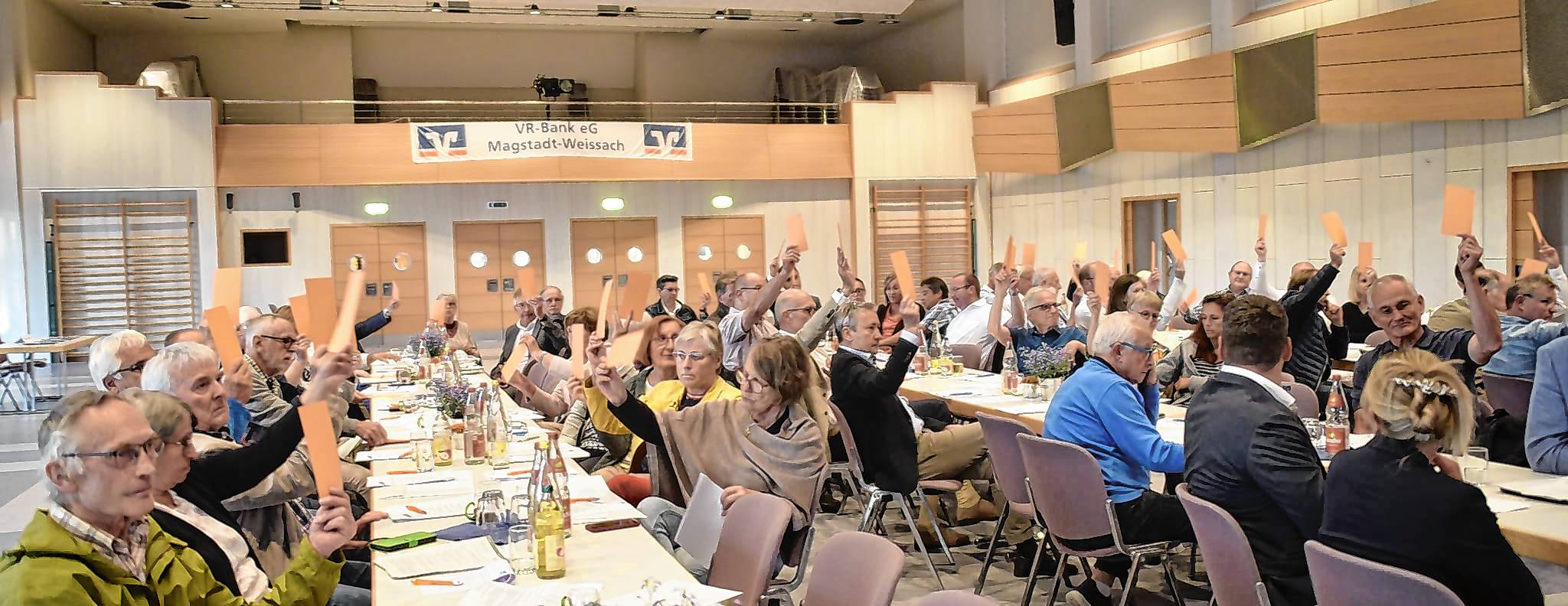Vertreterversammlung der VR-Bank Magstadt-Weissach in der Magstadter Festhalle.