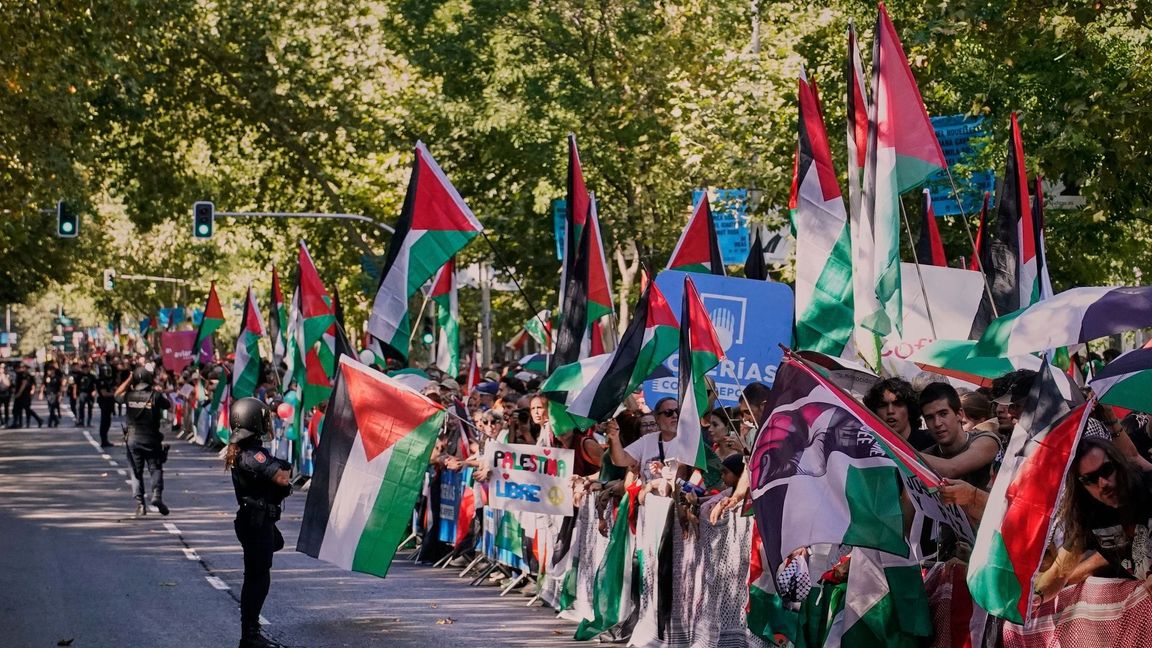 Die Proteste sorgten während der gesamten Vuelta für Aufsehen.