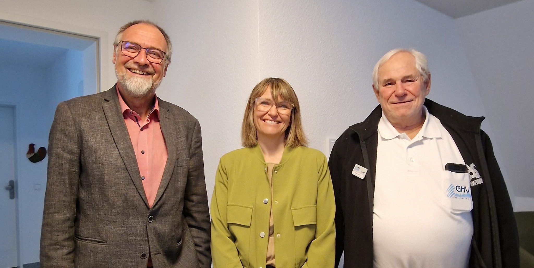 Die Referenten Christian Zeisler und Renata Spieler mit dem  GHV-Vorsitzenden Hermann Ayasse (von links)