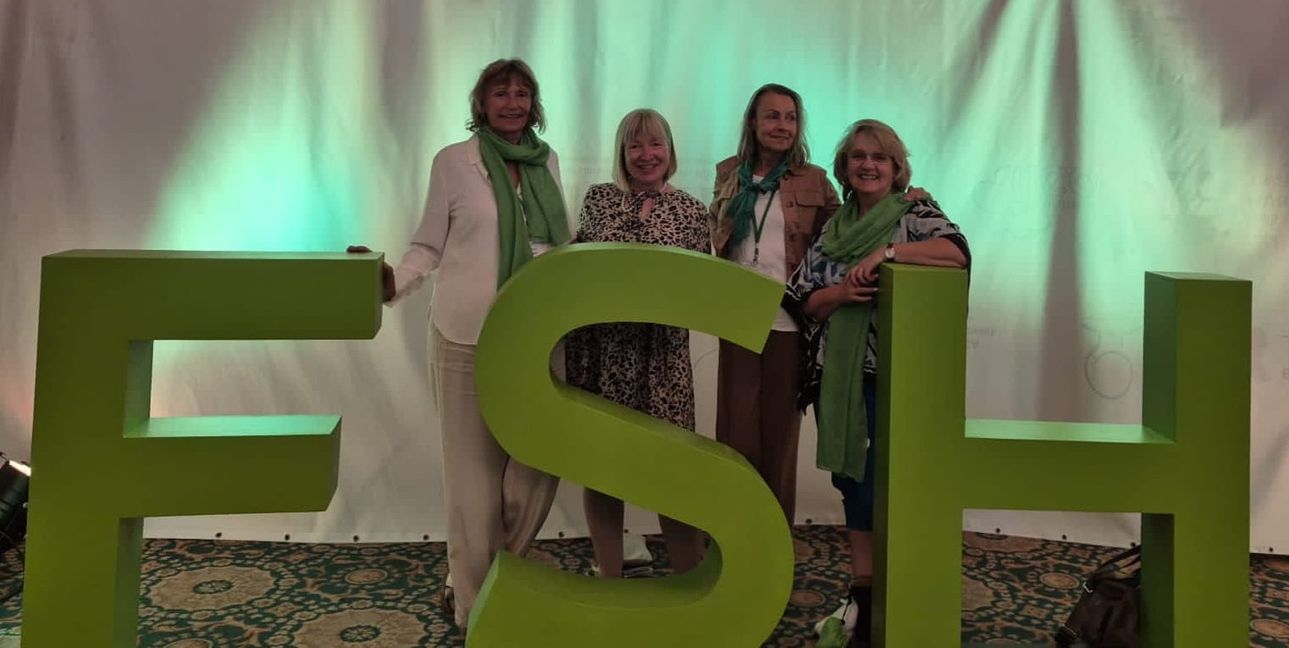 Das Leitungsteam der Frauenselbsthilfe Krebs in Magdeburg: Erna Kappler, Gabi Kallenborn, Brigitte Schwenk und Roswitha Kossmann.