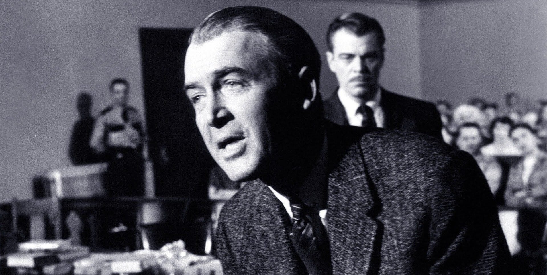 James Stewart als Anwald in „Anatomie eines Mordes“.