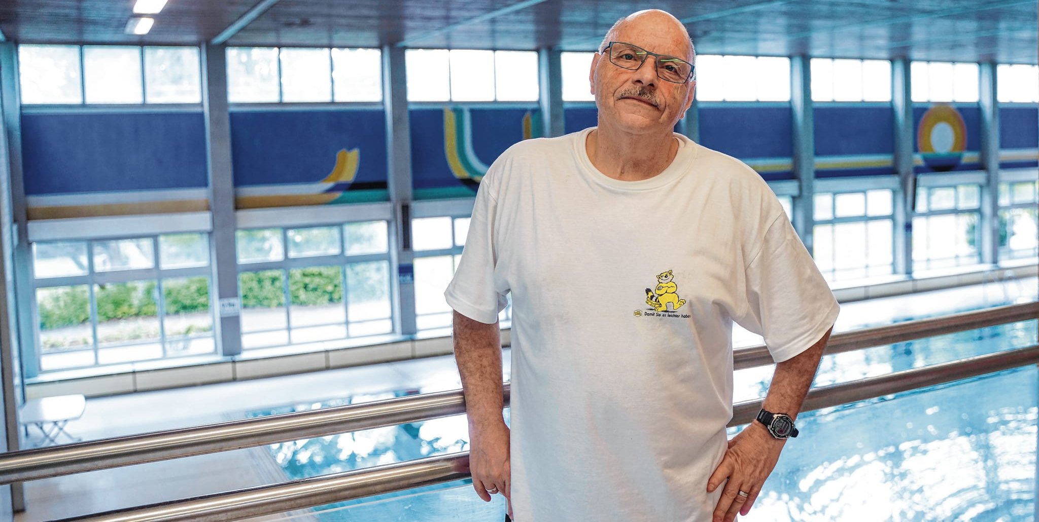 Uwe Ozimek hegt und pflegt das Rappenbaumhallenbad seit etlichen Jahren. Ihm ist es wichtig, dass das Hallenbad für die Öffentlichkeit geöffnet bleibt.