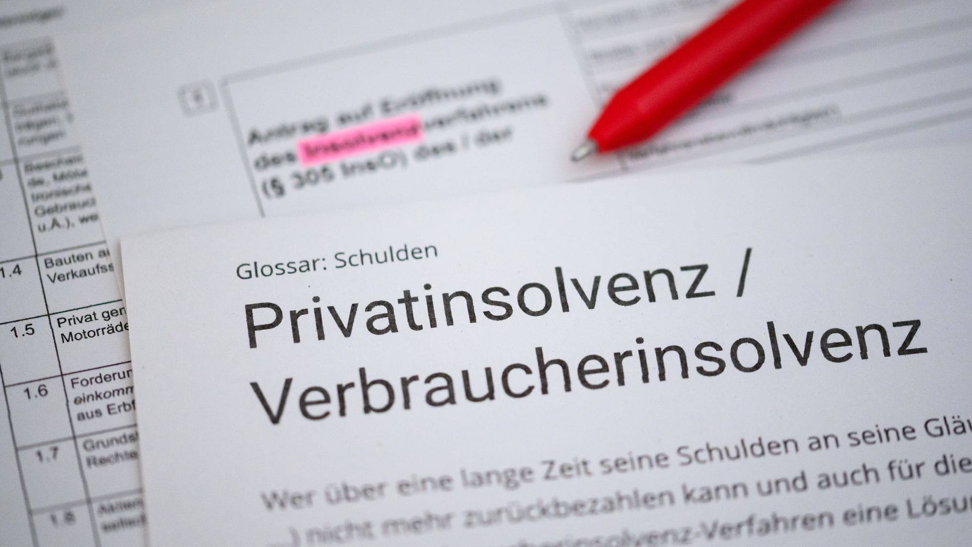 Auch bei den Verbraucherinsolvenzen sind die Zahlen deutlich gestiegen. (Symbolbild)