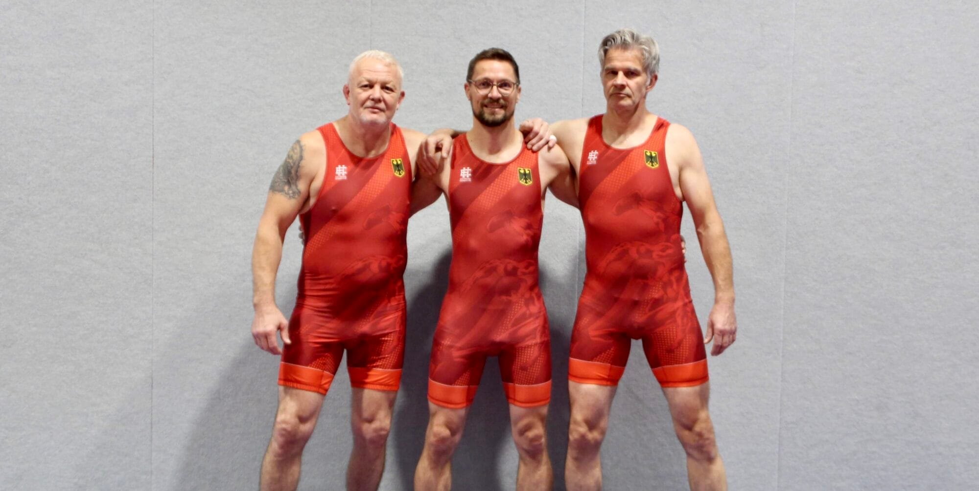 Eduard Hanzelmann, Simon Prochazka und Silvio Rachwalski (von links) vertraten den TSV Ehningen bei der Veteranen-Weltmeisterschaft im kroatischen Porec.