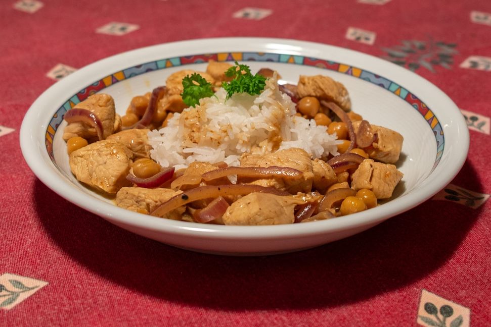 Kichererbsencurry mit Huhn