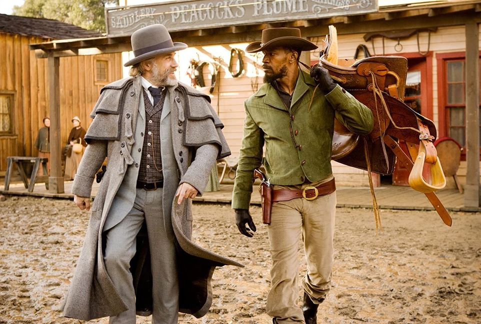 Christoph Waltz und Jamie Foxx haben eine Mission. Sie heißt „Django unchained“. Und ist ziemlich gefährlich. Bild: z