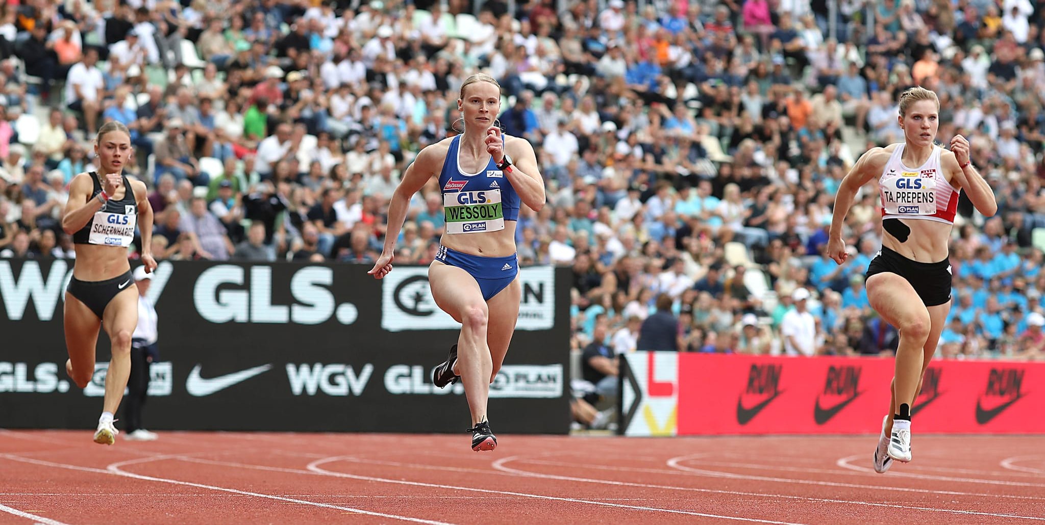 Jessica-Bianca Wessolly sprintet über 200 Meter zu Silber.