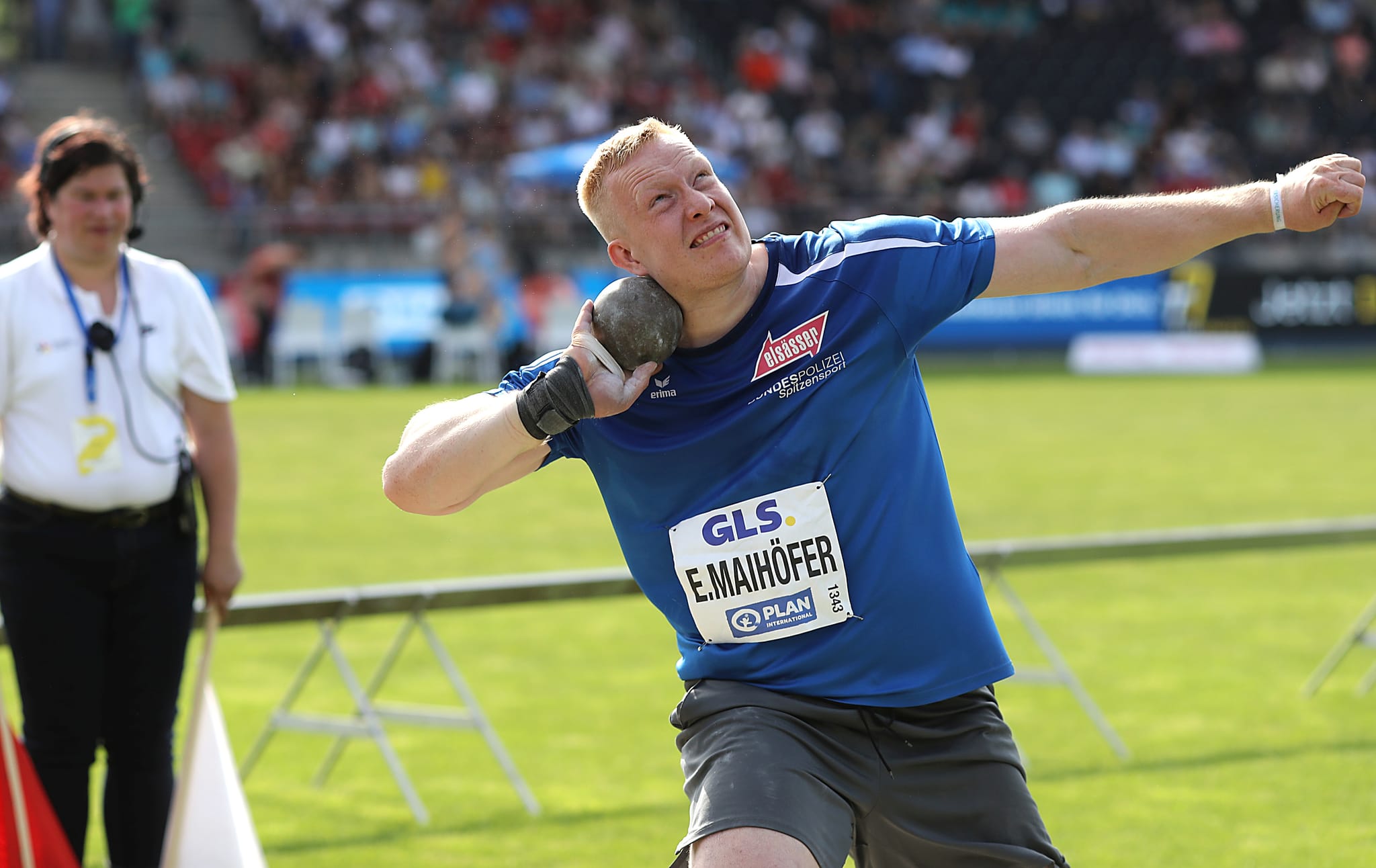VfL-Kugelstoßer Eric Maihöfer war eine Klasse für sich.