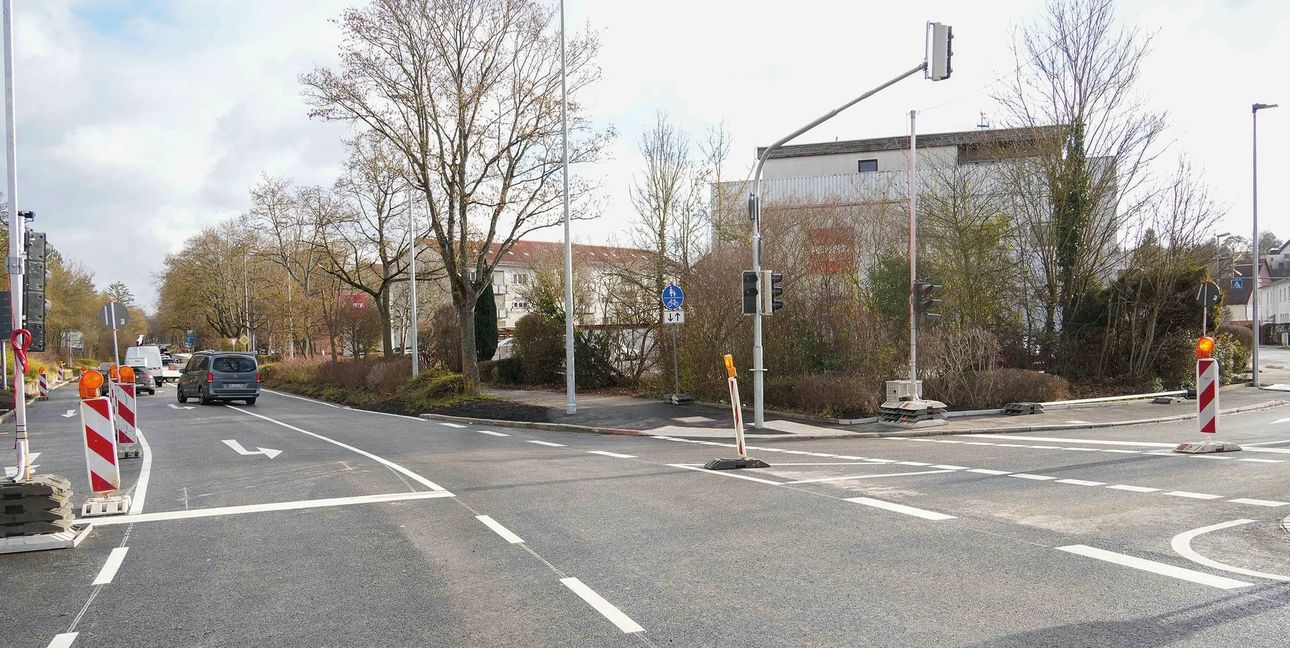 Diese Kreuzung ist seit Freitag wieder zum Teil offen.