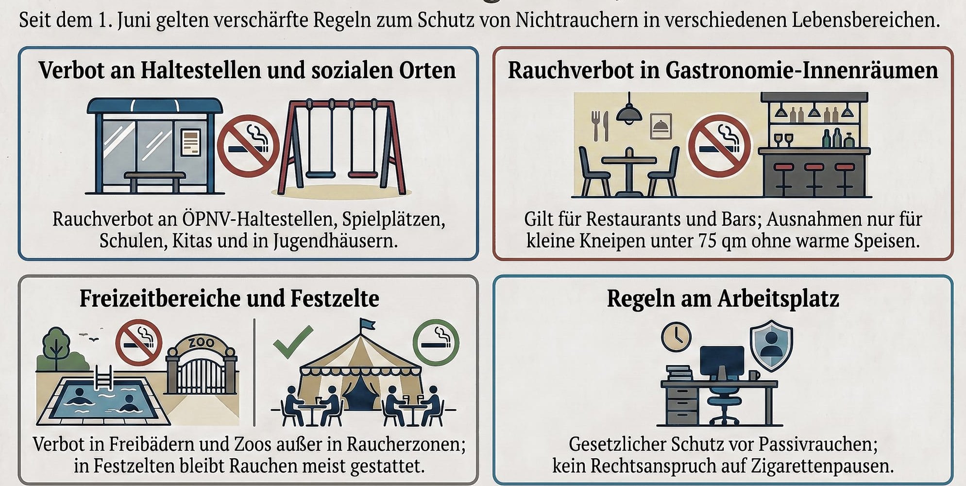 Die SZ/BZ-Montagsgrafik zeigt die neuen Raucher-Regeln im Überblick.