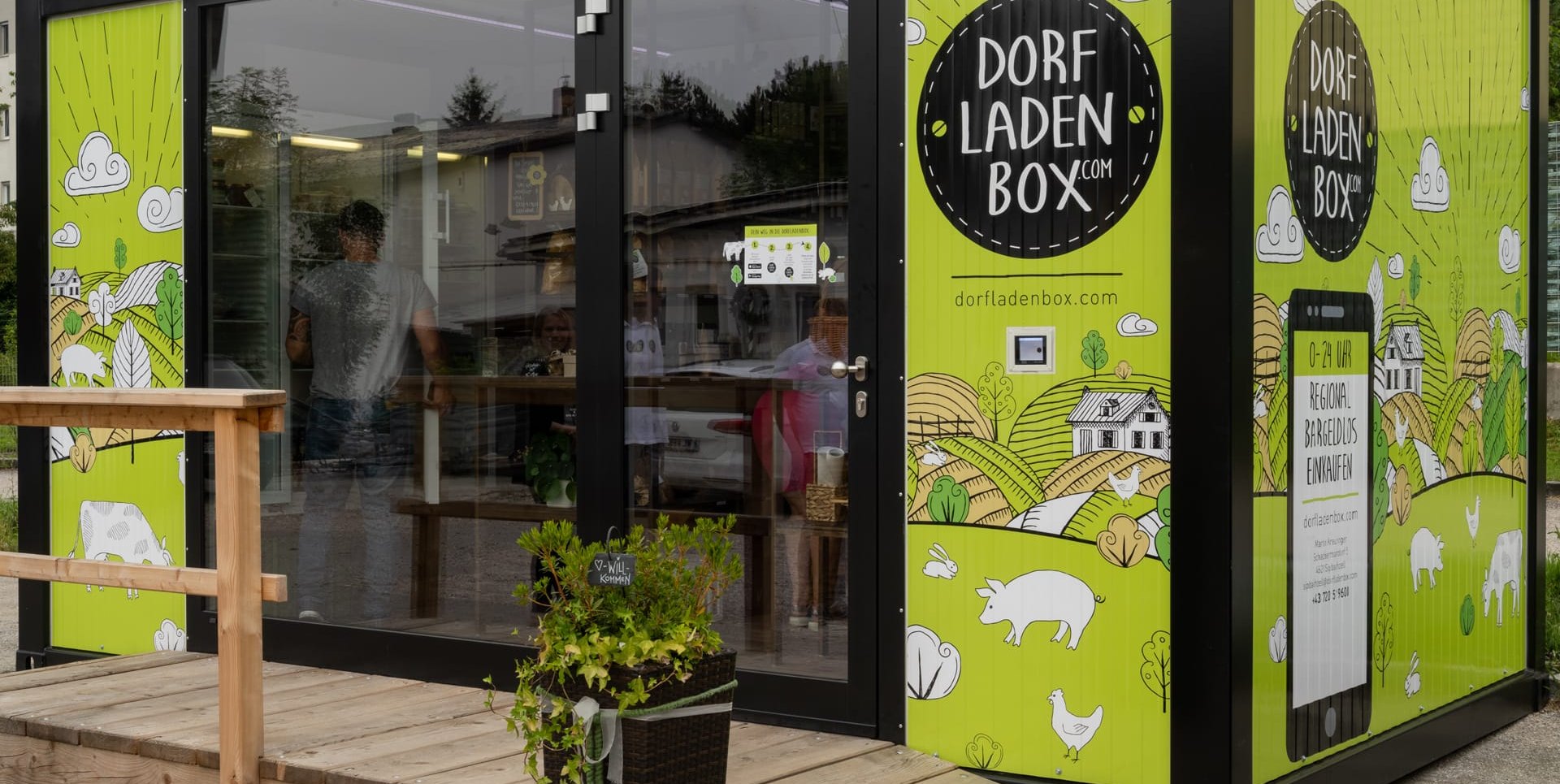 Die Dorfladen-Box steht schon.