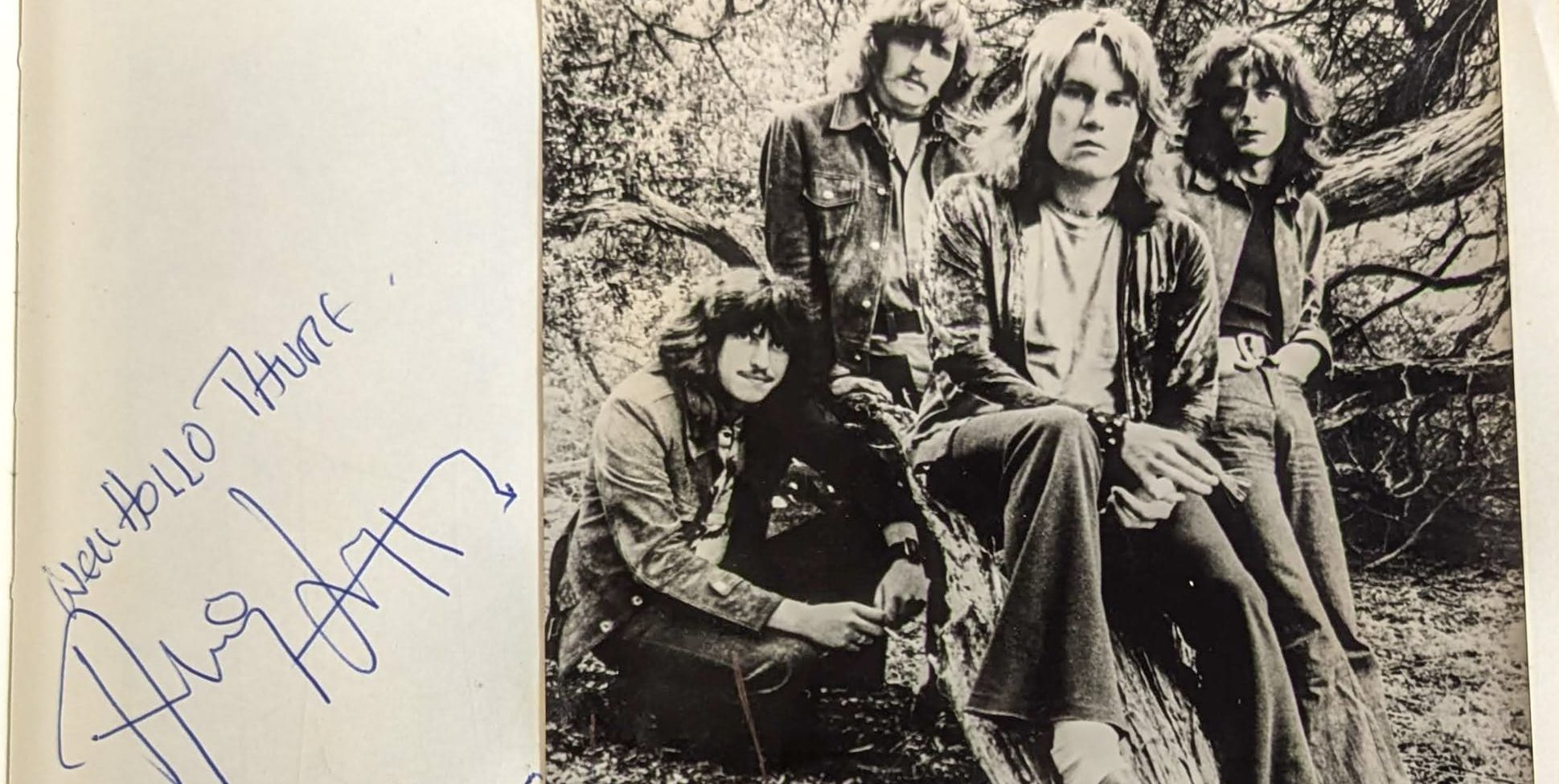 Autogramm der Band „Ten Years After“.
