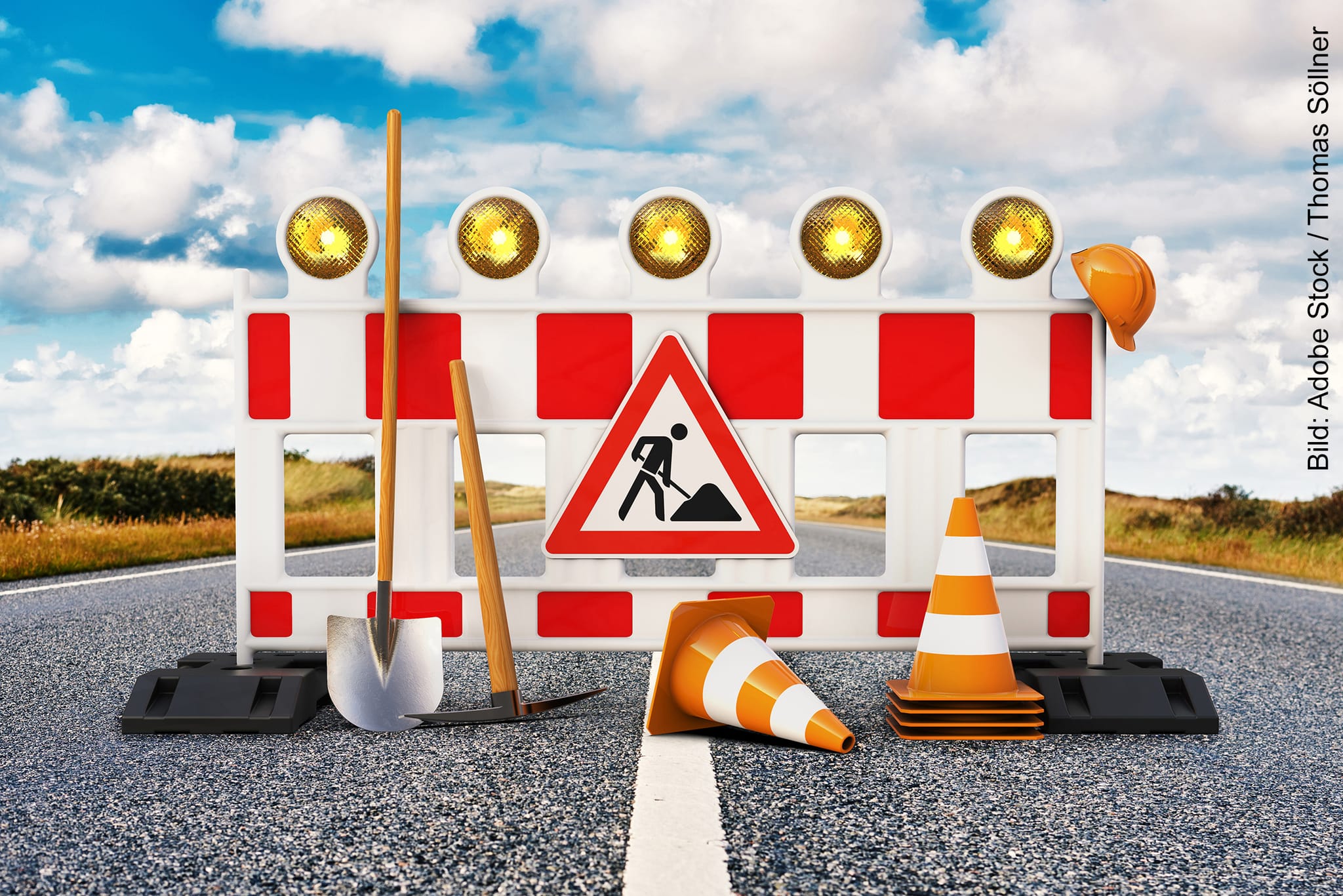 Bis 31. März sollen die Bauarbeiten an der Bushaltestelle laufen.Bild: Thomas Söllner /Adobe Stock