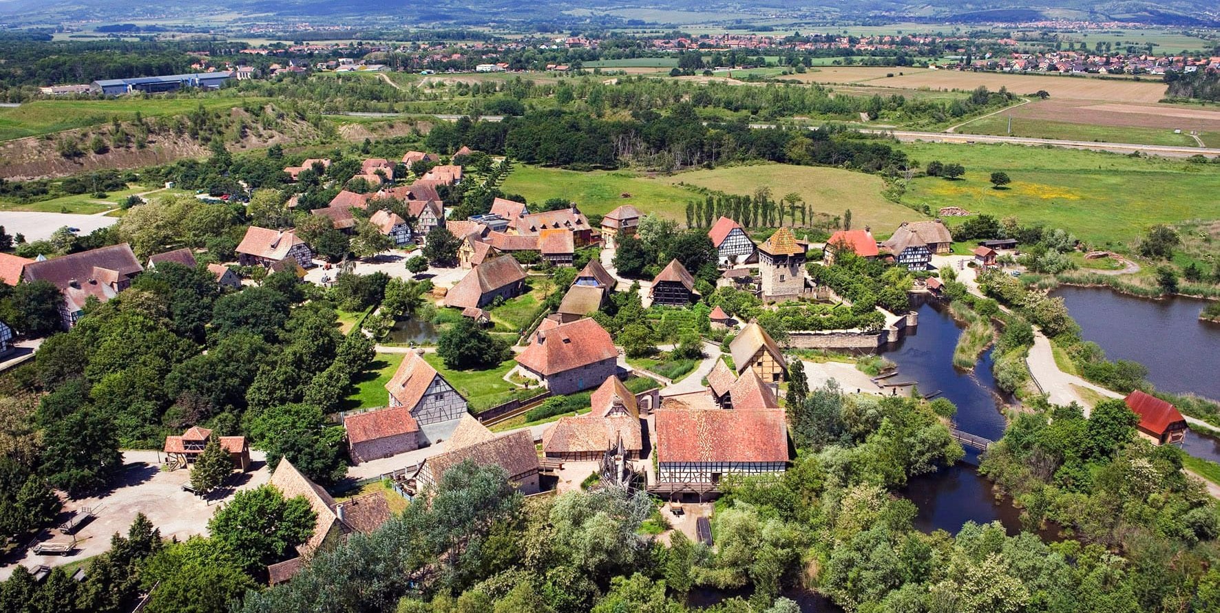 Der Blick von oben zeigt die Idylle von damals.