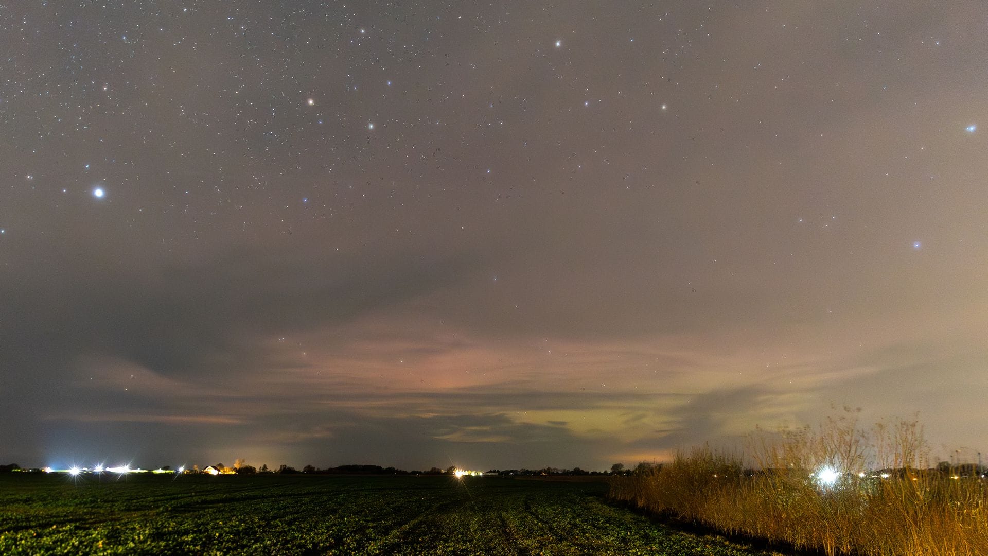 Polarlichter über Büsum, Schleswig-Holstein