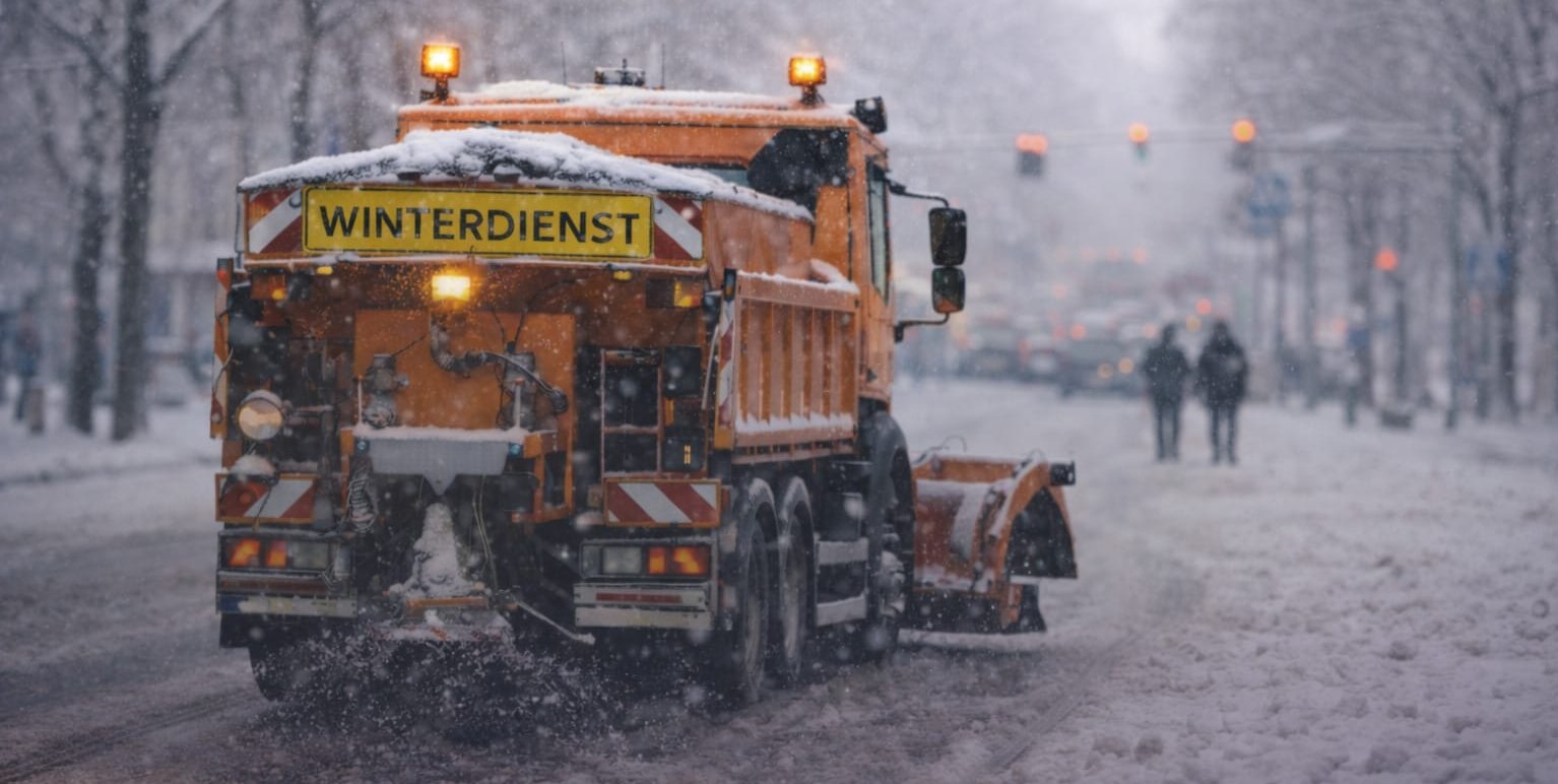 Der Winterdienst im Einsatz.