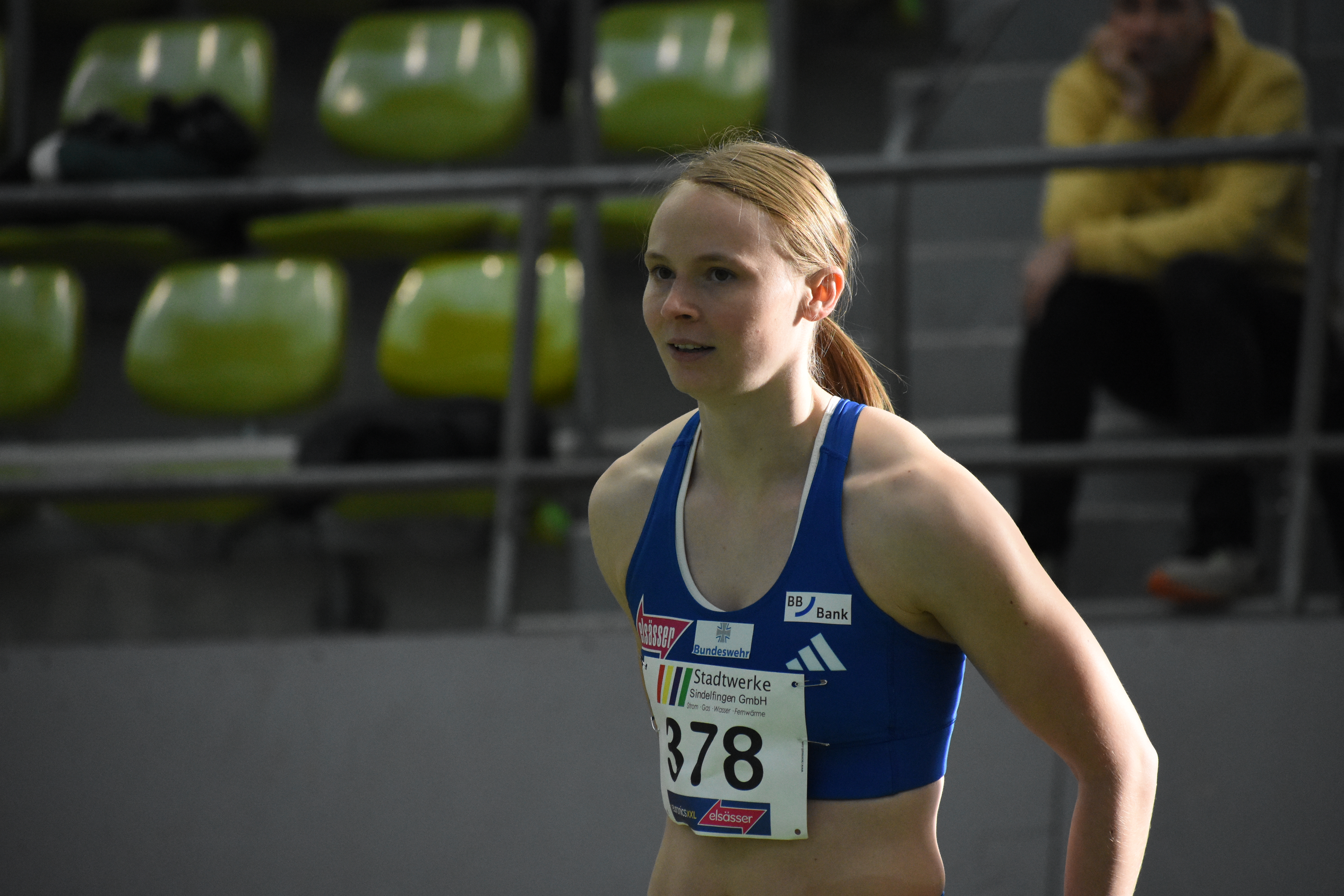 Jessica-Bianca Wessolly startet neben der Staffel auch über die 200 Meter. Da will die Sindelfingerin auch aufs Podest laufen. Bild: Schüttke