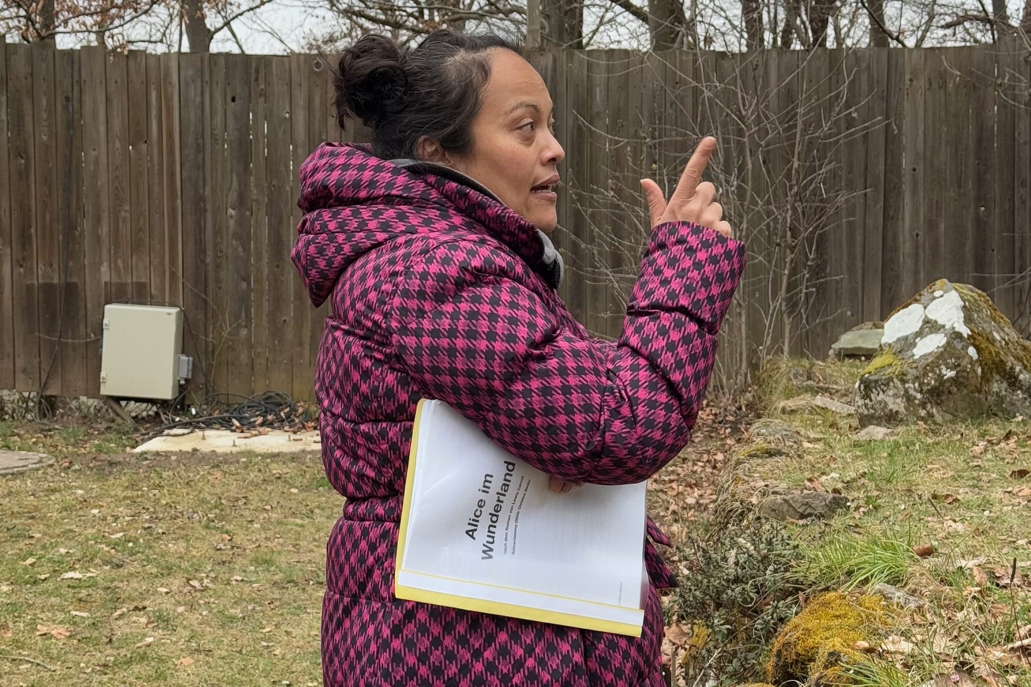 Christine Binder bei Proben der vergangenen Spielsaison.	Bild: Naturtheater Renningen