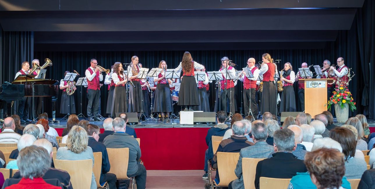 Der Ehninger Musikverein eröffnete den diesjährigen Neujahrsempfang mit schwungvollen Stücken.