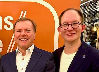 Paul Nemeth (links) und der Stadtverbands-Vorsitzende Pascal Panse. Bild: z