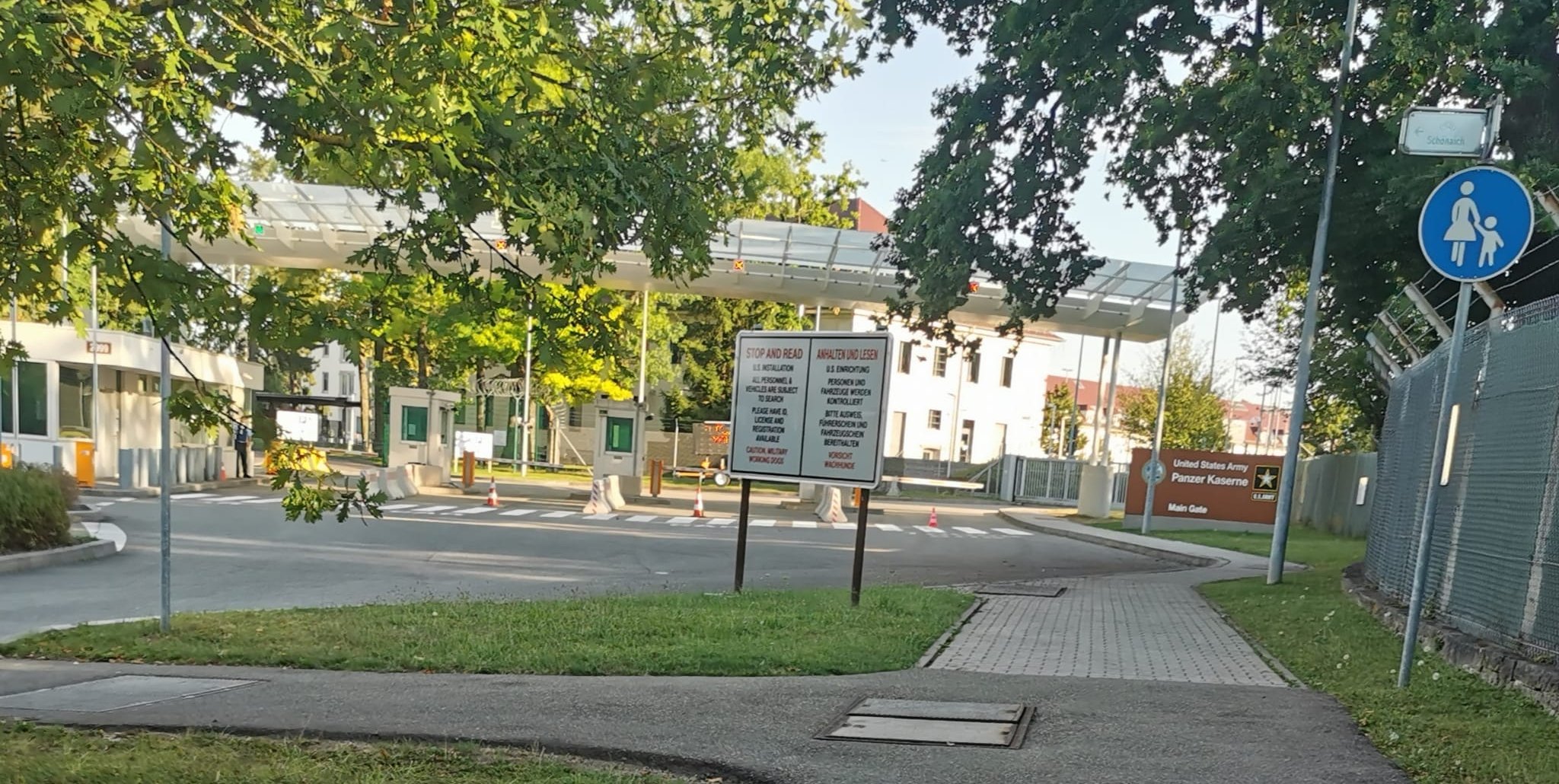 Der Eingangsbereich der Böblinger Panzerkaserne