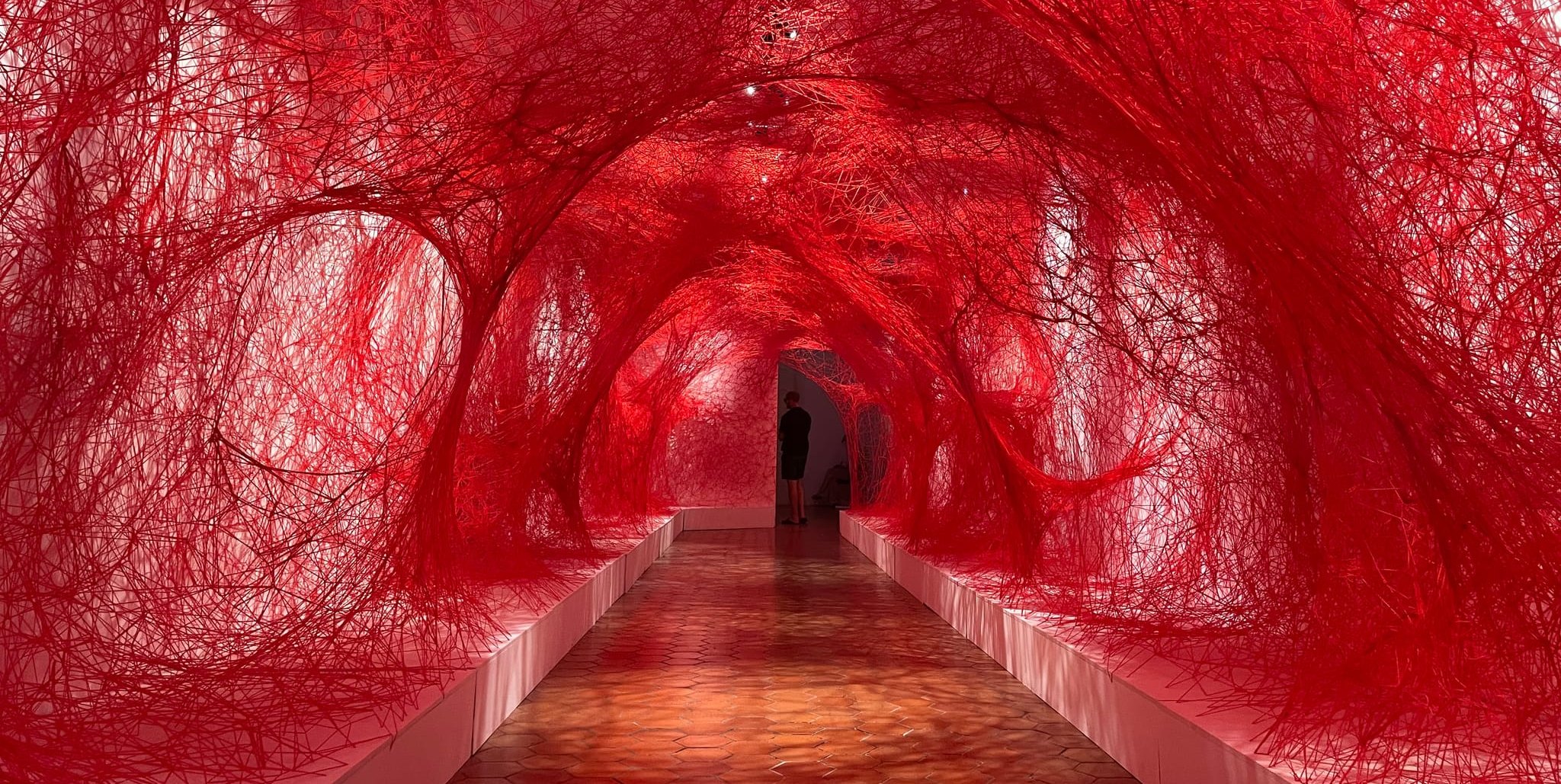 Mit einem Netzwerk aus roten Fäden ist die Japanerin Chiharu Shiota nach der Installation „Silent Word“ im Sindelfinger Schauwerk jetzt bei der Biennale im südfranzösischen Aix-en-Provence vertreten.