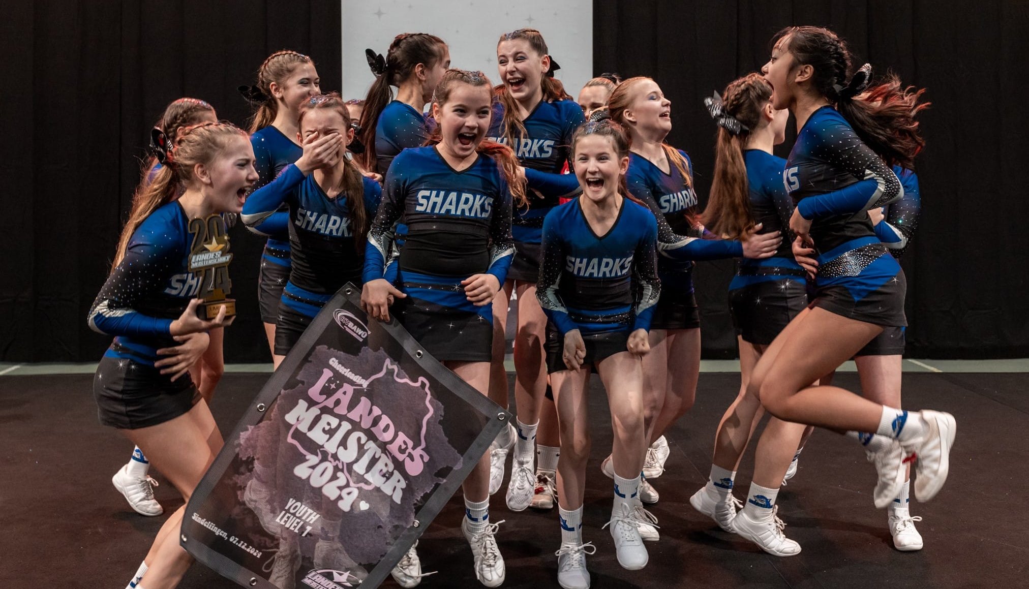 Glückliche Athleten: Die Böblinger Cheerleader feiern letztes Jahr den Sieg bei den Landesmeisterschaften. Am kommenden Samstag, 6. Dezember, gibt es wieder dieses Event im Glaspalast.