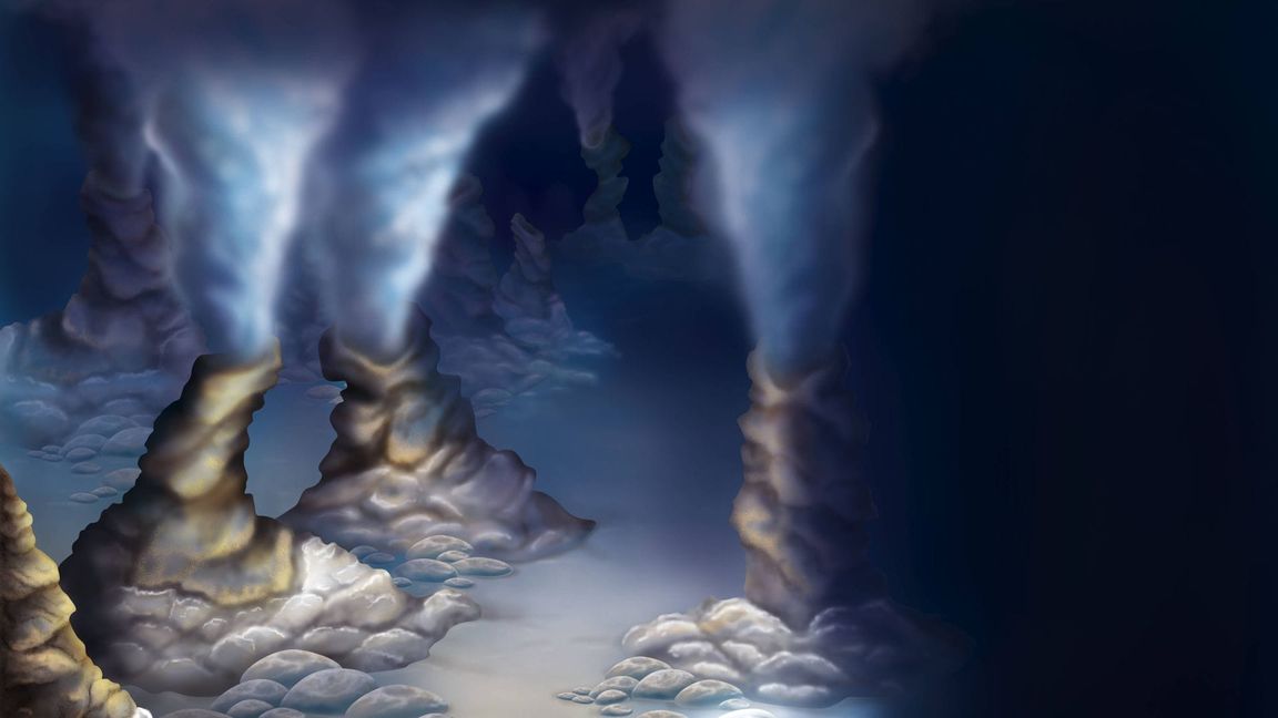 Künstlerische Darstellung von Hydrothemalquellen in der Tiefsee (Symbolfoto).