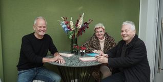 Axel Finkelnburg (links) mit Brigitte und Joachim Pflieger.