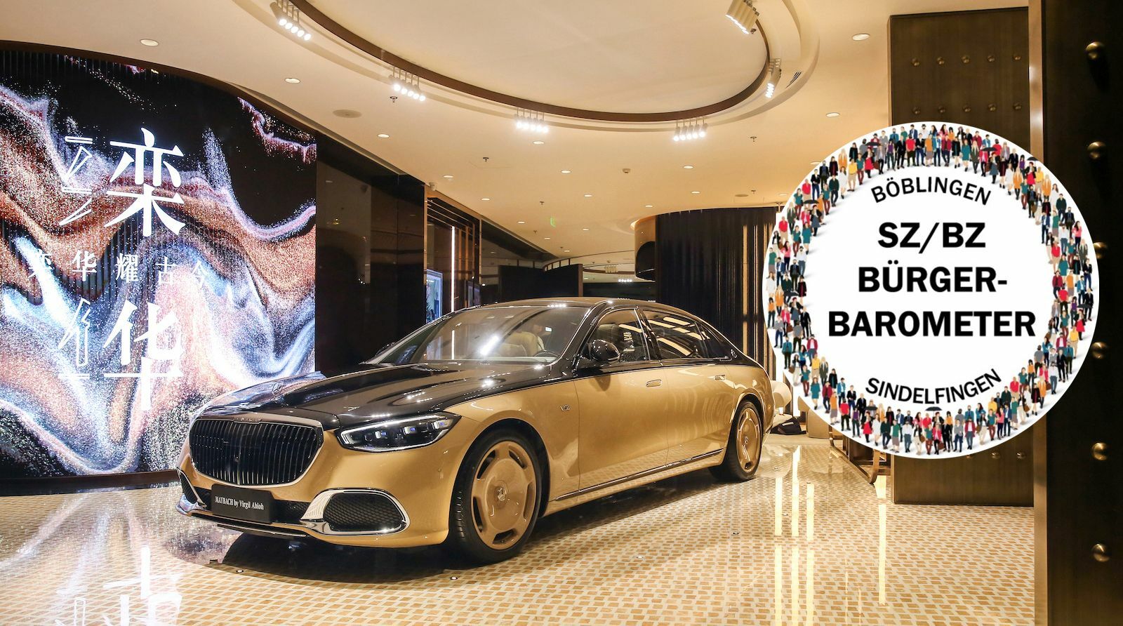 Luxus pur: Mercedes präsentiert den Maybach in seinem neuen Atelier in Shanghai. Bild: z