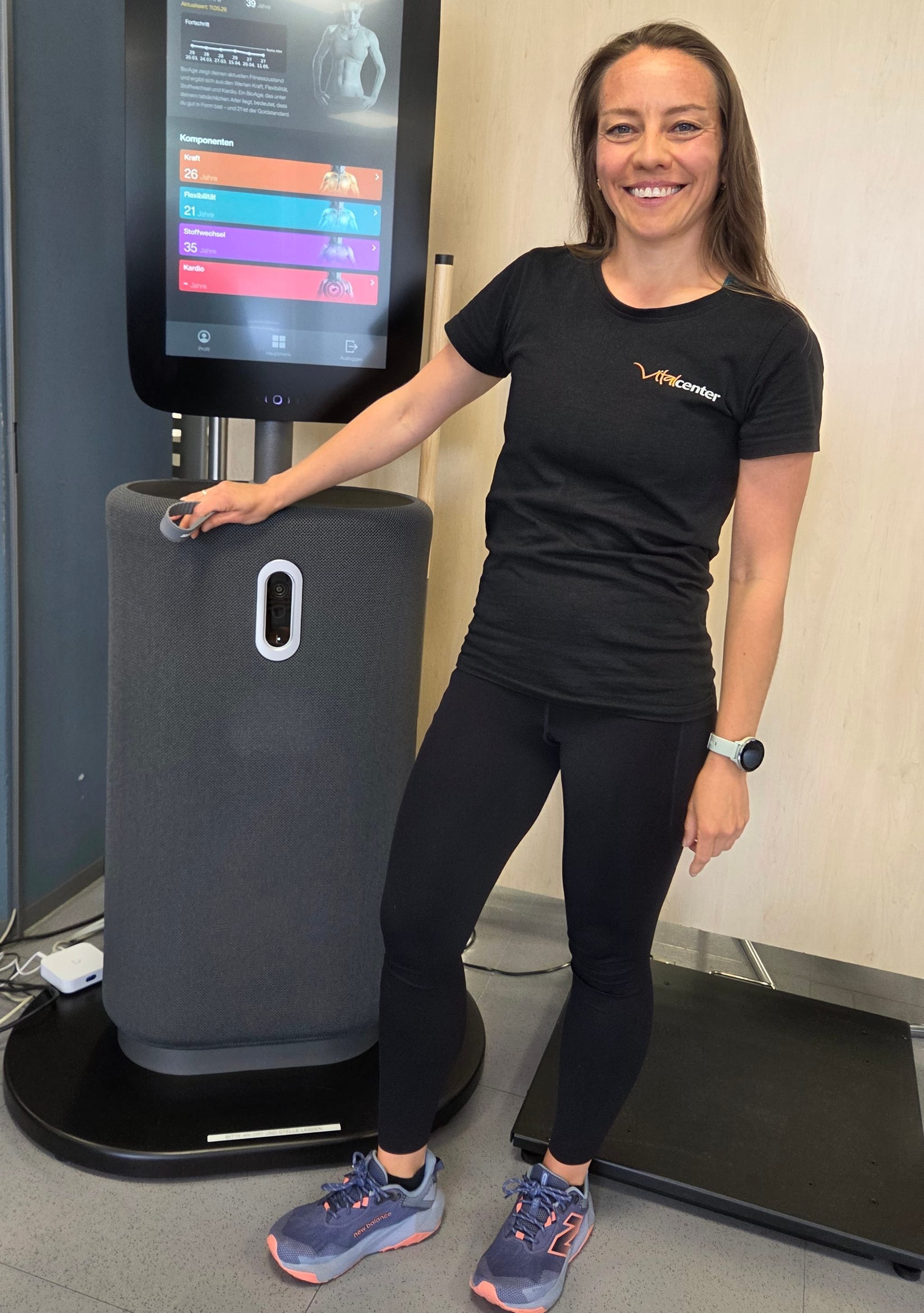 Die Vitalcenter-Chefin Tatjana Lasi-Dufour am EGYM On-Boarding HUP.