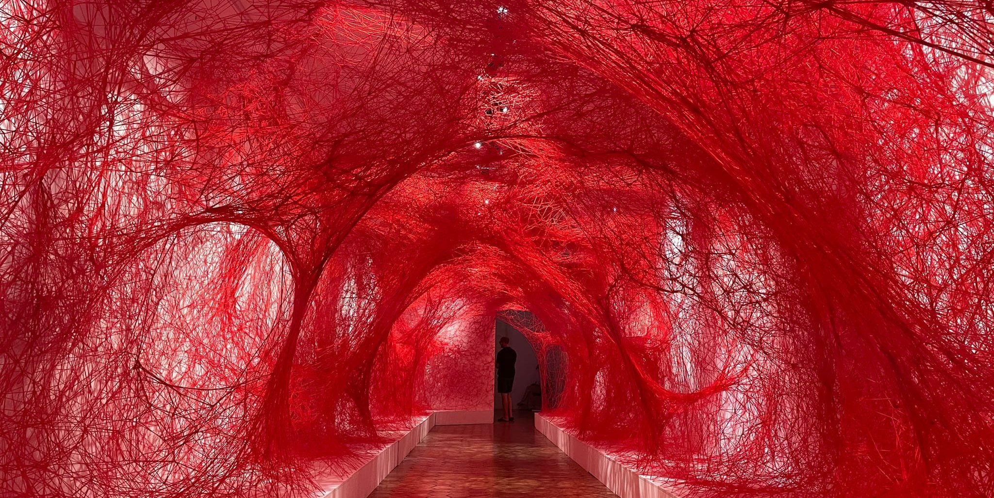 Einer der bisherigen Hingucker im Schauwerk: Mit einem Netzwerk aus roten Fäden war die Japanerin Chiharu Shiota nach der Installation „Silent Word“ im Sindelfinger Schauwerk bei der Biennale im südfranzösischen Aix-en-Provence vertreten.
