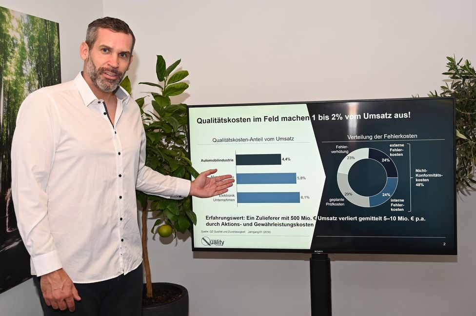Christof Lorenz mit seiner Qualitätskostenanalyse.